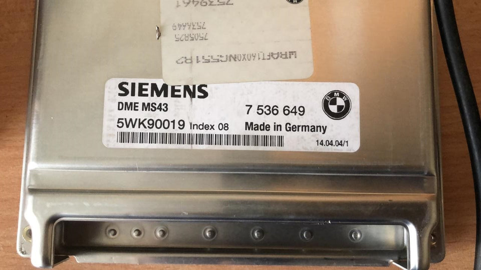 IMMO OFF: BMW MS43 2.2 E46 DME 7536649 5WK90019