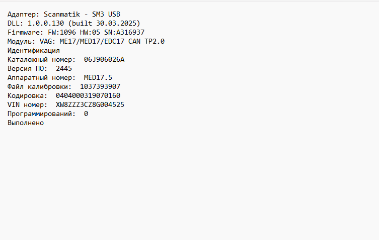 VW Passat B6 1.8t MED17.5 06J906026A_2445 1037393907 Stage1 E2