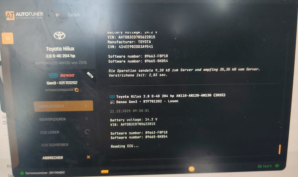 Toyota Hilux 2.8d 89663-FBP10 ADBlue DPF EGR OFF