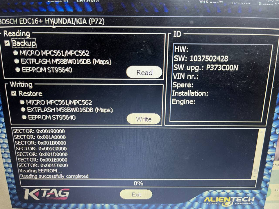 Hyundai Starex 2.5d EDC16C39 1037502428 DTQMDN4AW05 TUN EGR OFF