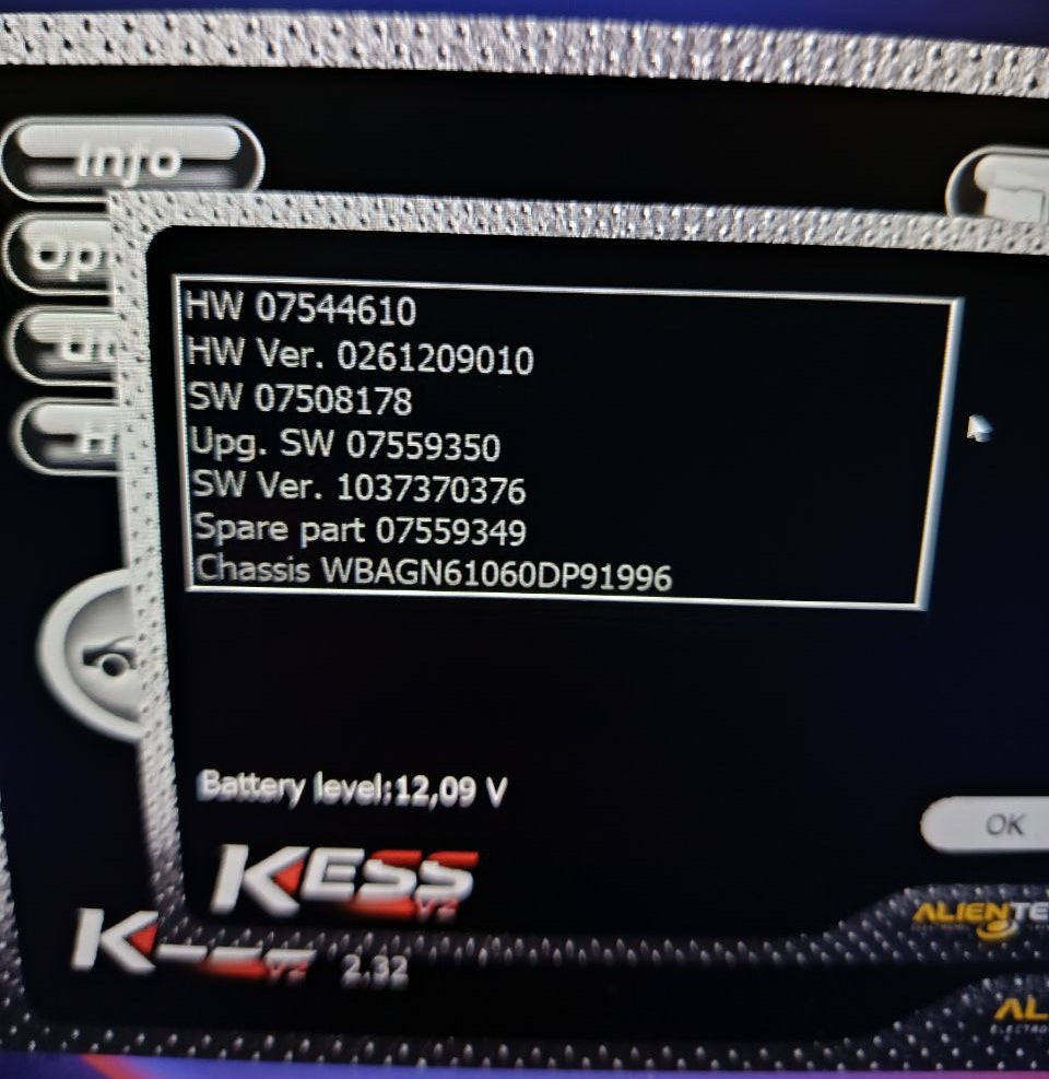 BMW E66 745i 4.4i 333hp ME9.2 0087250D610B0G7X2 Stage1 E2